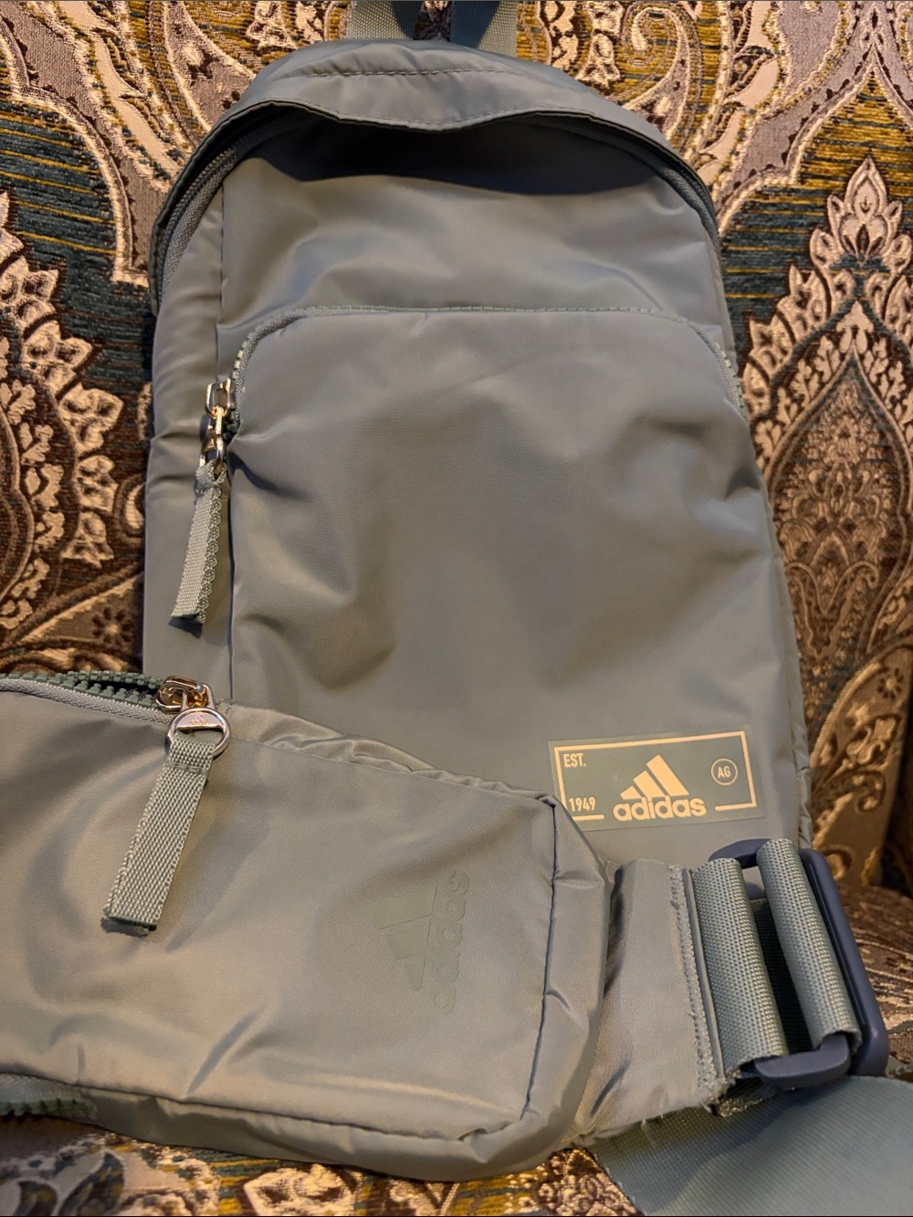 adidas olive green sling bag